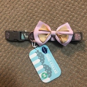 NWT Blueberry Pet Winter Bow Collar Medium Xmas